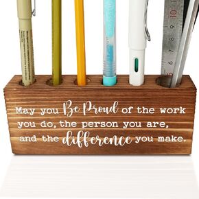 FOKCBOCM Inspirational Pen Holder for Desk, Cute Religious Pencil Holder for Office, Christian Decor, Appreciation Gift for Women - DBB7