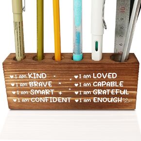 FOKCBOCM Inspirational Pen Holder for Desk, Cute Religious Pencil Holder for Office, Christian Decor, Appreciation Gift for Women - DBB7