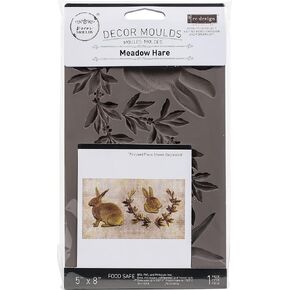 Redesign with Prima Redesign Decor Moulds® Meadow Hare 1 Pc,5"x8",8Mm Thickness 655350652050 Easter Bunny Rabbit