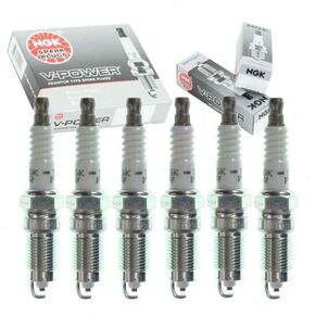 Sixity Auto 6 pc NGK V-Power Spark Plugs compatible with Ford Explorer 4.0L V6 2006-2010