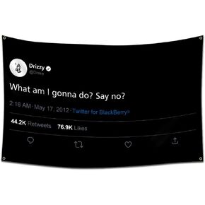 إنمون دريك مضحك تويتر العلم نسيج - ماذا سأفعل؟ قل لا؟ نسيج 3 × 5 أقدام ديكور كهف غرفة نوم الكلية in Kuwait