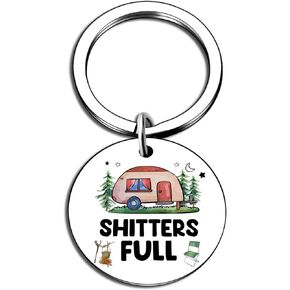 Shitter's Full Camper Keychain Keychain Trailer Full Keychain,Camping Trailer Keychain RV Keychain Camping Keychain Unique Gifts for Men Women Trailer Vacation Jewelry for RV Friends