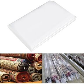 Rug Storage Bag, Fit for Rolled Rug up to 10'x 14', Large Plastic Rug Bag Clear Carpet Runner Bag Perfect for Rug Storage/Moving/Packing/Shipping and Other Foldable Large Objects