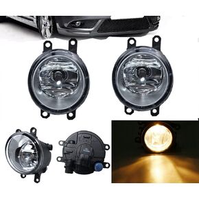 Fog Lights Assembly For Toyota Venza Camry Corolla RAV4 Yaris Prius Highlander Avalon Matrix Solara 2006-2013 for Lexus GS350 HS250h LX570 RX350 (For Toyota Yaris 2006-2013)