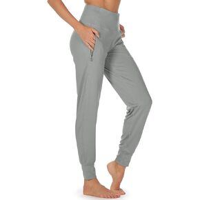icyzone Workout Joggers Pants for Women - High Waisted Exercise Athletic Running Leggings with Pockets