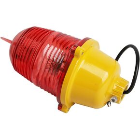Aviation Obstruction Light, Multipurpose Warning Beacon Light High Strength Waterproof for Marine (AC110V Constant On)