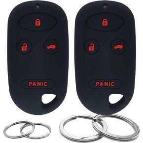 GFDesign 2 Pcs Silicone 3 Buttons Key Fob Cover Remote Case Keyless Protector Compatible with Honda Accord Civic Element Insight Pilot 72147-S5A-A01 NHVWB1U523 NHVWB1U521 A269ZUA106 72147-S04-A01