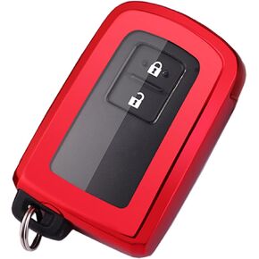 Smart TPU Key Fob Cover Case Keyless Entry Holder Protector for 2019 2020 2021 Toyota Tacoma 4Runner Sequoia 2017 2018 Highlander Avalon Camry Corolla RAV4 Land Cruise Prius V HYQ14FBA (Purple)