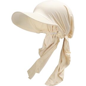 ZLYC Chemo Headwear for Women Brim Visor Head Scarf Pre Tied Headwraps Lightweight Skull Cap