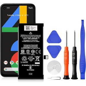 Google Pixel 4A Battery Replacement Kits (New Upgraded) Compatible with Google Pixel 4A All Models with Adhesive, Installation Manual and Repair Tool Kits