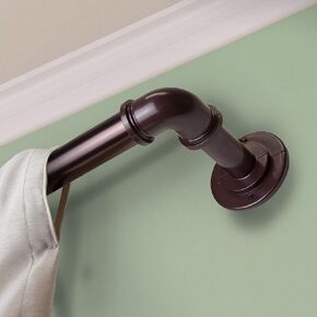 Rod Desyne 1 inch Blackout Curtain Rod, 84 x 120, Bronze