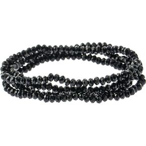 NTLX Multi Strand Beaded Stackable Stretch Bracelets for Women – Bohemian Boho Style Bracelets – Beautifully Faceted Glass Beads – Multi Layered Statement Bangles