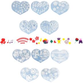 10 Pieces Nail Decoration Silicone Mold Resin Nail Art Casting Molds DIY Manicure Crystal Phone case Decoration (A11-A20)