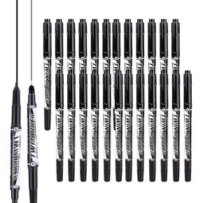 M&G Drawing Pens Dual Brush Markers, 24 Pack Black Felt Tip Pens, Quick Drying and Waterproof, Fine Point and Brush Tip for Art Drawing Sketching, Use on Paper Plastic Glass Metal in Saudi Arabia
