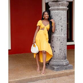 The Drop Women's Mango High Low Hem Tiered Skirt by @ayeciara