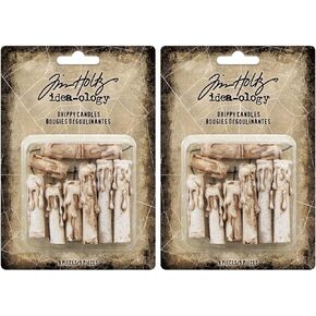 Tim Holtz idea-Ology 2021 Halloween Drippy Candles - Bundle of 2 Packages
