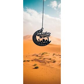 قلادة ديكور سيارة إسلامية معلقة، زخرفة إسلامية، خط عربي إسلامي، عيد ديني، رمضان، مرآة الرؤية الخلفية الداخلية، ملحقات معلقة (كلمة طيبة)