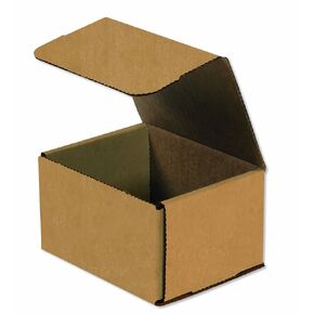 Aviditi Brown Kraft Corrugated Cardboard Mailing Boxes, 5" x 4" x 3", Pack of 50, Crush-Proof, for Shipping, Mailing and Storing