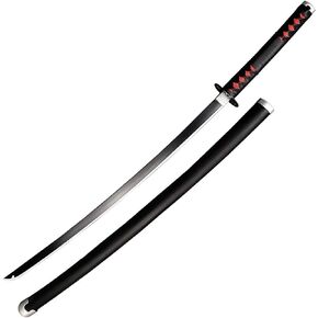 Fantasy Slayer Samurai Sword Metal Katana. Dull Edge Blade. for Collections, Gifts, Cosplay (Black-85)