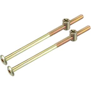 uxcell M6x120mm Furniture Bolt Nut Set Hex Socket Screw 40mm Thread Length with Barrel for Beds Headboards Chairs 2 Sets