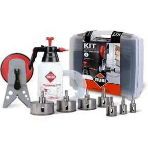 RUBI 50937 Set of 7 Easy Gres Diamond Drill Bits (Wet) and Accessories