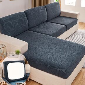 6Pcs Magic Sofa Cover Stretch, 2023 New Stretch Couch Cover, Couch Covers for Sectional Sofa L Shape, Anti-Slip and Wear-Resistant (6 Piece Set, Dark Grey)
