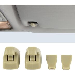 2PCS Sun Visor Clips for Cars, Sun Visor Support Clip Retainer, Auto Sunvisor Hook Bracket Holder Replacement OEM# 95994975, Automotive Visor Accessories for Chevy Cruze Sonic Spark (Beige)