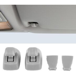 2PCS Sun Visor Clips for Cars, Sun Visor Support Clip Retainer, Auto Sunvisor Hook Bracket Holder Replacement OEM# 95994975, Automotive Visor Accessories for Chevy Cruze Sonic Spark (Beige)