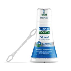 SmartMouth DDS Activated Clinical Mouthwash with Tongue Cleaner - Adult Mouthwash for Fresh Breath - Clinical Strength Mouthwash for Gum Health, Gingivitis & More - Clean Mint Flavor, 16 fl oz