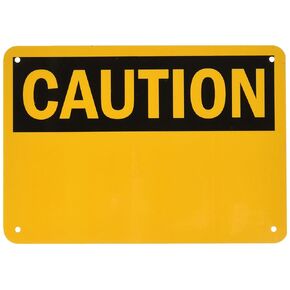 SmartSign "Caution" Blank Write-On Sign | 7" x 10" Plastic