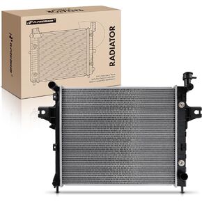 A-Premium Engine Coolant Radiator Assembly with Transmission Oil Cooler Compatible with Jeep Grand Cherokee 2001 2002 2003 2004, V8 4.7L, Automatic Transmission, Replace# 52079883AB