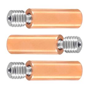 3PCS Upgrade All Metal Bimetal Heatbreak Copper Titanium TC4 Throat for Creality 3D Printer CR10 S4 S5 Ender 3 V2 Ender3 Pro (for Ender3 CR10 1.75)