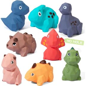 Baby Bath Toys 8 Pcs No Hole Dinosaur Baby Bath Toys Easy Clean Bath Toy for Babies 6-12 Months, Bathtub Toys for Toddlers 1-3