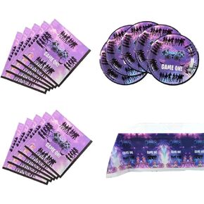 ألعاب الفيديو أدوات المائدة الطرف مجموعة لوازم 20 قطعة لوحات 20 قطعة غطاء الطاولة المناديل ، ألعاب الفيديو موضوع زينة حفلة عيد ميلاد in Kuwait