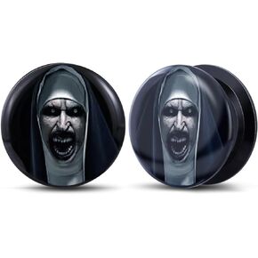 2PCS Gothic Style Ear Gauges Acrylic Solid Screw On Ear Tunnels and Plugs Resin Allergy Free Stretcher For Women Men Body Piercing Jewelry
