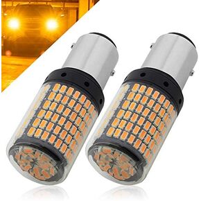 19.5Watts No Hyper Flash 7440 T20 W21W LED Bulbs High Power 3014 144-SMD Chips LED Bulb For Backup Reverse Lights,Turn Signal Lights(No Hyper Flash).Xenon White 2-Pack.