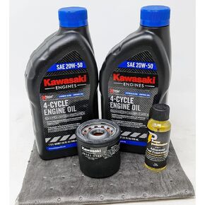 Kawasaki Genuine 49065-0724 Oil Change Kit w/Oil pad 20W-50 Oil and Fuel Treatment