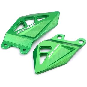 Motorcycle Foot Peg Footrest Protector Compatible With K.awasaki ZX10R 2011-2017 2018 2019 2020 2021 2022 2023 | Rear Heel Plates Guard ZX-10R ZX 10R Accessories (black)