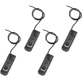 4PCS Surfboard Fin Clips Surfing Watershed Fin Clip Paddle Board Surfboard Tail Clip Long Board Surf Fins Inflatable, Sup, Fixed Fin Accessory 4.3x1.3cm, Black