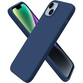ORNARTO Compatible with iPhone 14 Plus Case 6.7, Slim Liquid Silicone 3 Layers Full Covered Soft Gel Rubber Phone Case Protective Cover 6.7 Inch-Pastel Lilac