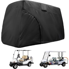 Golf Cart Covers 4/6 Passenger,420D Waterproof Golf Cart Rain Cover for Most Brand Golf Cart,All-Season Protective Golf Cart Accessories