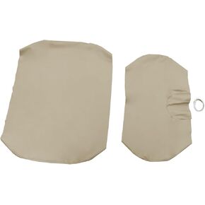 Golf Cart Front Seat Cover Set Staple On for E-Z-Go TXT Golf Cart, Microfiber Leather, Beige