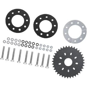 36 Teeth Rear Sprocket, 36 Teeth Flat Sprocket with 9 Hole Adapter Mount Rear Chain Sprocket for 49cc 66cc 80cc 2 Stroke Motorized Bicycle Bike
