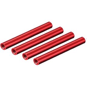 uxcell Round Aluminum Standoff Column Spacer M3x90mm,for RC Airplane,FPV Quadcopter,CNC,Red,5pcs