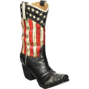 Patriotic Western Cowboy Boot Vase Decorative Home Decor Great for Events