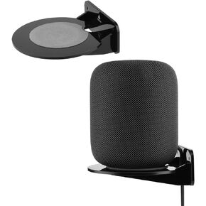 TXEsign Acrylic Wall Mount Speaker Shelf Compatible with HomePod & HomePod 2nd Gen, Wall Shelf Speaker Mount Holder for Bluetooth Speaker, Small Plant, Video Cams, Toy Display Floating Shelf (Black)