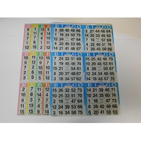 SmallToys Bingo Paper Game Cards - 6 Cards - 5 Sheets - 125 Books - 8 Inch by 12 Inch Size Disposable Sheet - Made in USA