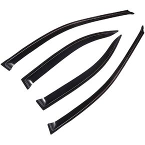 SCITOO Outside Mount Window Visor Deflector Rain Guard Dark Smoke, 4 Pcs Set Fit for 2002-2006 for Toyota Camry