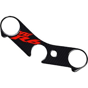 5D Real Carbon Fiber Sticker, Decal Emblem Protector, Top Clamp Triple Tree Pad for R6 600 2006-2016