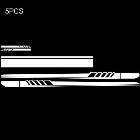 Racing Stripes Car Stickers Sport Stripes DIY Styling Decorated Door Hood Mirrors Vinyl Sticker Accessories for car Trucks SUV(5PCS)(Black) in Saudi Arabia